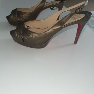 Authentic Christian Louboutin Metallic Pumps